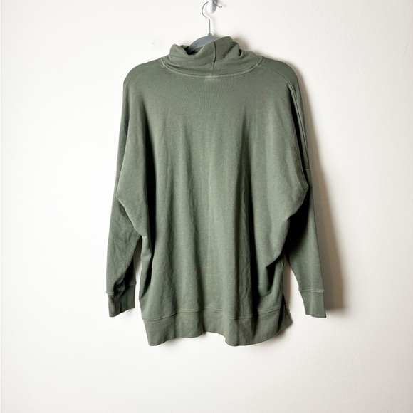 PINK VICTORIA SECRET • Women’s Olive Green Relaxed Fit Cowl Neck Sweatshirt Sz S - Picture 2 of 6